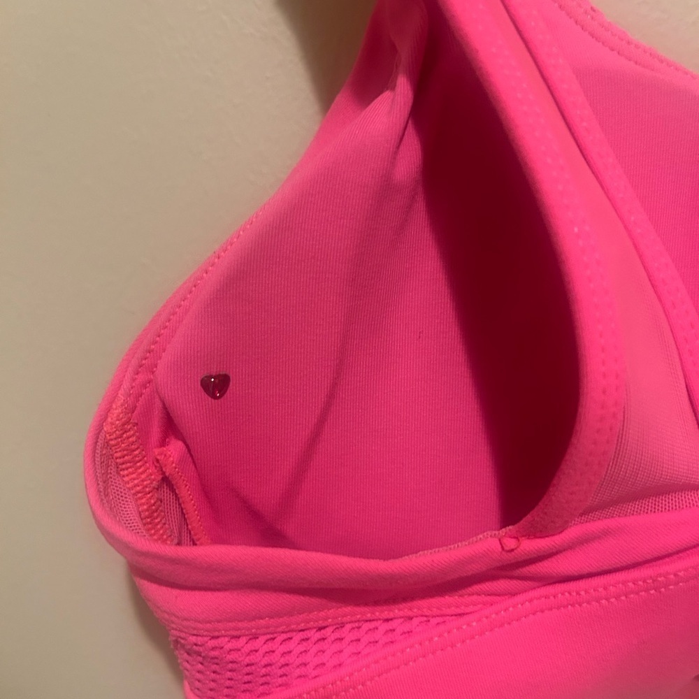 Lorna Jane Pink Sports Bra Metal Clasp Size Large - Picture 3 of 3